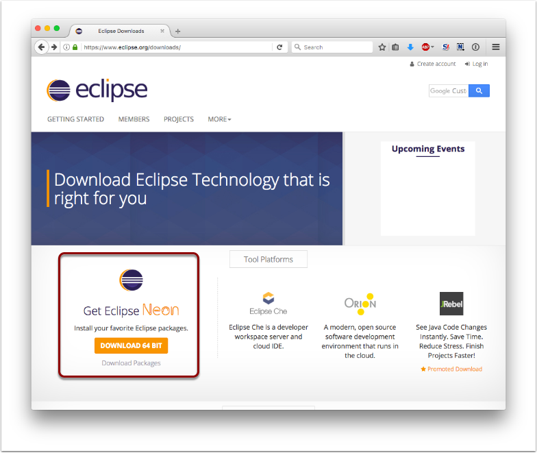 download eclipse for mac os 10.12